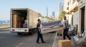 فريق عمل محترف يقوم بتغليف ونقل الأثاث بعناية فائقة ضمن خدمات نقل عفش حي الكندرة بجدة لضمان حماية الممتلكات ووصولها بأمان تام وبدون أي خدوش.